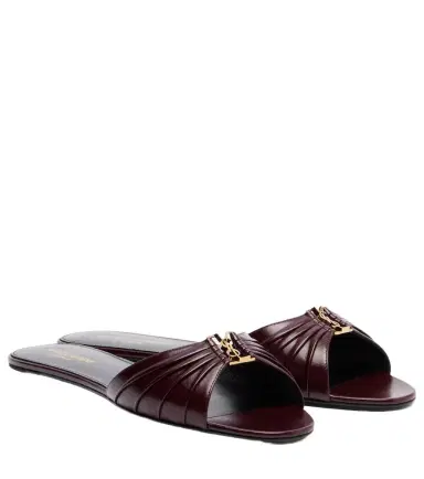 Saint Laurent Babylone leather slides | Thumbnail 1 Saint Laurent Babylone leather slides | Thumbnail 1