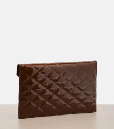 Saint Laurent Paris quilted patent leather pouch | Thumbnail 2