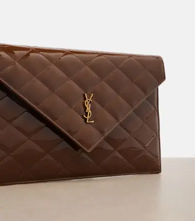 Saint Laurent Paris quilted patent leather pouch | Thumbnail 3