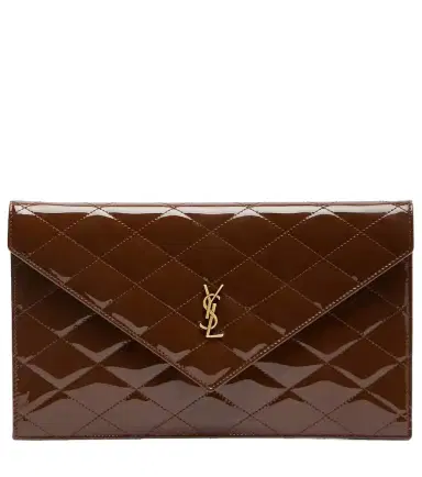 Saint Laurent Paris quilted patent leather pouch | Thumbnail 1