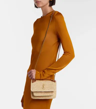 Saint Laurent Niki Mini raffia crossbody bag | Thumbnail 5