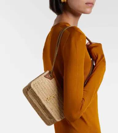 Saint Laurent Niki Mini raffia crossbody bag | Thumbnail 7