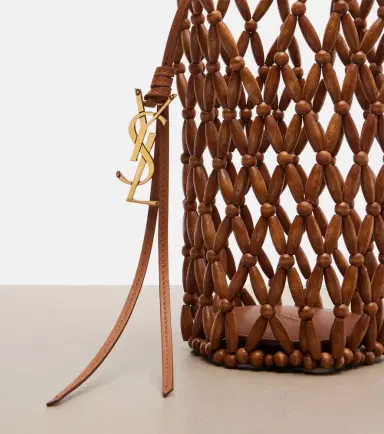 Saint Laurent Cassandre Mini wood bucket bag | Thumbnail 3 Saint Laurent Cassandre Mini wood bucket bag | Thumbnail 3