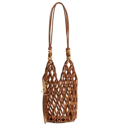 Saint Laurent Cassandre Mini wood bucket bag | Thumbnail 1 Saint Laurent Cassandre Mini wood bucket bag | Thumbnail 1