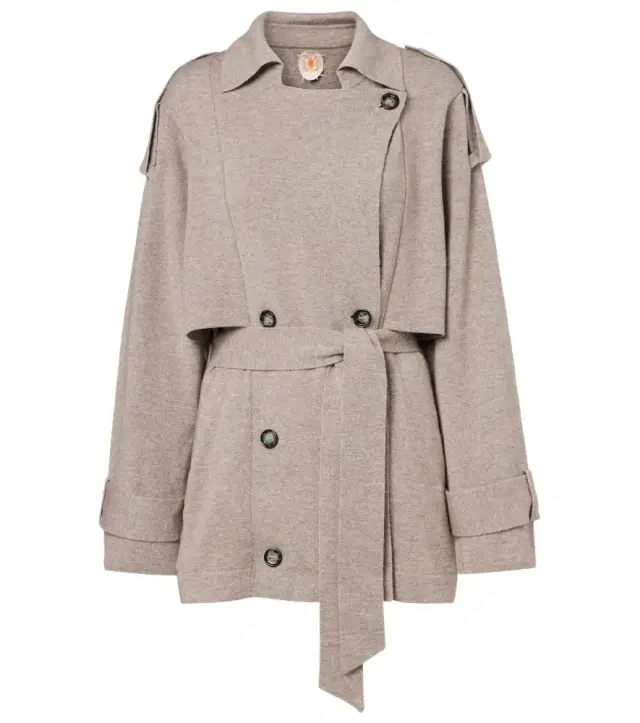Jardin des Orangers Cropped wool and cashmere trench coat