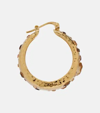 Oscar de la Renta Crystal-embellished hoop earrings | Thumbnail 2 Oscar de la Renta Crystal-embellished hoop earrings | Thumbnail 2