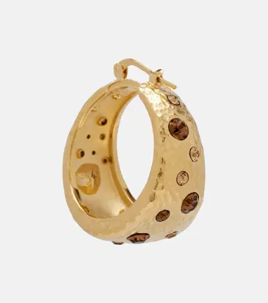 Oscar de la Renta Crystal-embellished hoop earrings | Thumbnail 3 Oscar de la Renta Crystal-embellished hoop earrings | Thumbnail 3