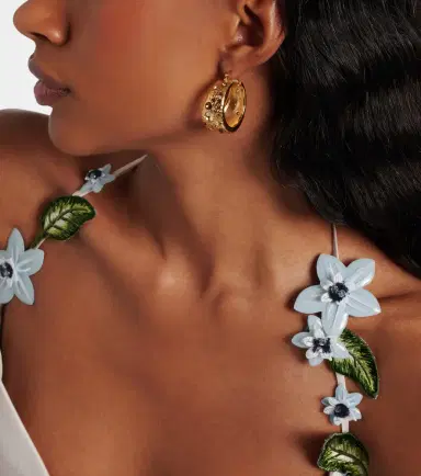 Oscar de la Renta Crystal-embellished hoop earrings | Thumbnail 5 Oscar de la Renta Crystal-embellished hoop earrings | Thumbnail 5