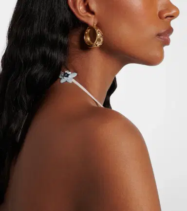 Oscar de la Renta Crystal-embellished hoop earrings | Thumbnail 6 Oscar de la Renta Crystal-embellished hoop earrings | Thumbnail 6