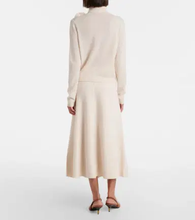 Jardin des Orangers Wool and cashmere midi skirt | Thumbnail 6