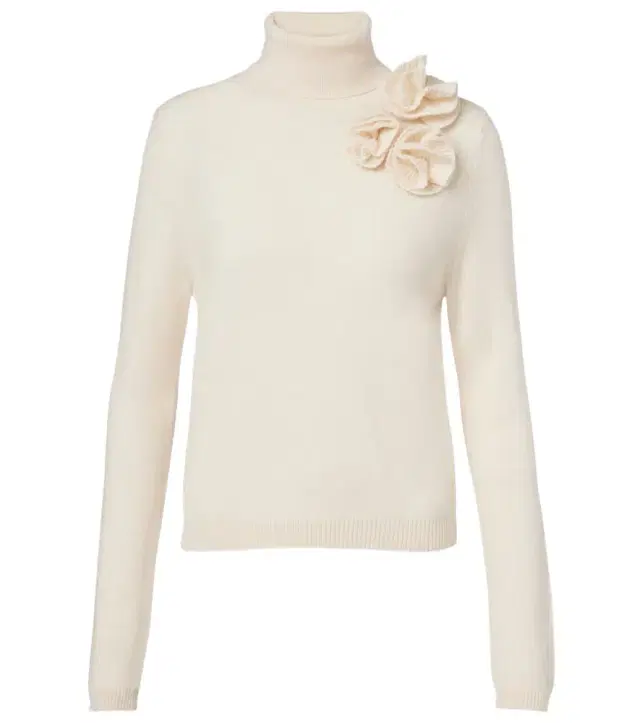 Jardin des Orangers Floral-appliqué wool and cashmere sweater
