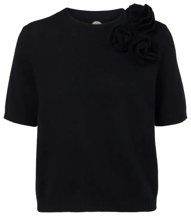 Jardin des Orangers Floral-appliqué wool and cashmere sweater