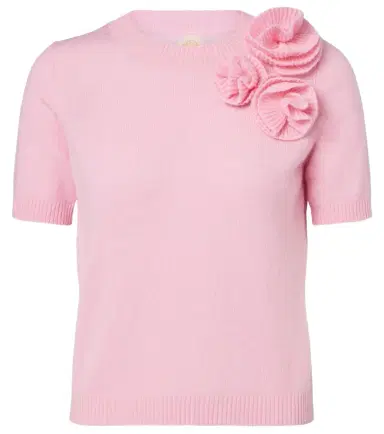 Jardin des Orangers Floral-appliqué wool and cashmere sweater | Thumbnail 1