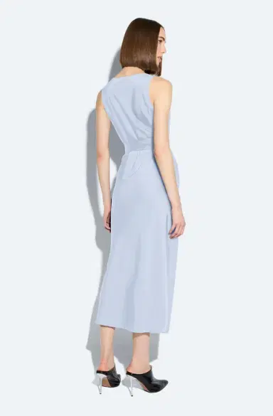 Lapointe Lightweight Satin Belted Dress | Thumbnail 2
