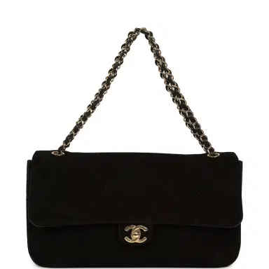 Chanel Chanel Maxi "Souplissimo" Small Flap Bag Black Suede Gold Hardware | Thumbnail 7 Chanel Chanel Maxi "Souplissimo" Small Flap Bag Black Suede Gold Hardware | Thumbnail 7