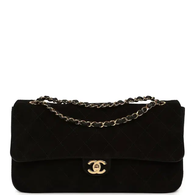 Chanel Chanel Maxi "Souplissimo" Small Flap Bag Black Suede Gold Hardware