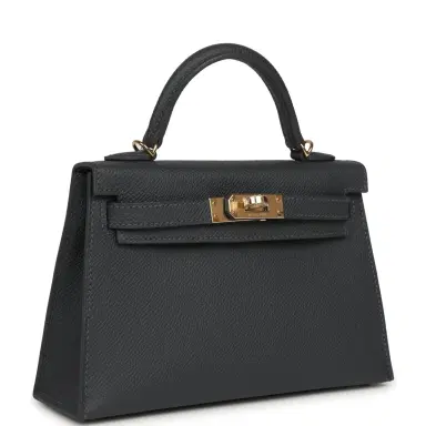 HERMÈS Hermes Kelly Sellier 20 Ardoise Epsom Permabrass Hardware | Thumbnail 3