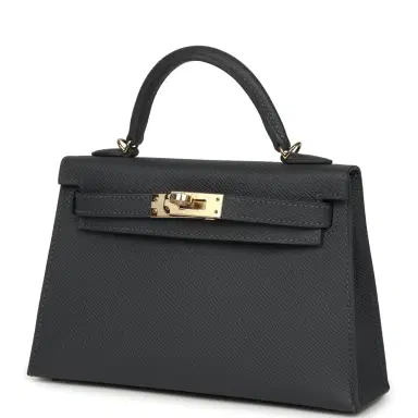 HERMÈS Hermes Kelly Sellier 20 Ardoise Epsom Permabrass Hardware | Thumbnail 6