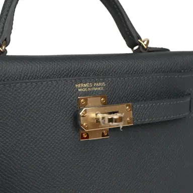 HERMÈS Hermes Kelly Sellier 20 Ardoise Epsom Permabrass Hardware | Thumbnail 8