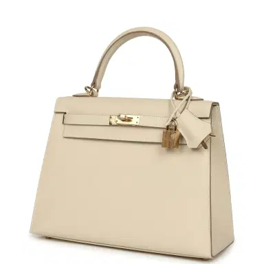 HERMÈS Hermes Kelly Sellier 25 Craie Epsom Permabrass Hardware | Thumbnail 5 HERMÈS Hermes Kelly Sellier 25 Craie Epsom Permabrass Hardware | Thumbnail 5