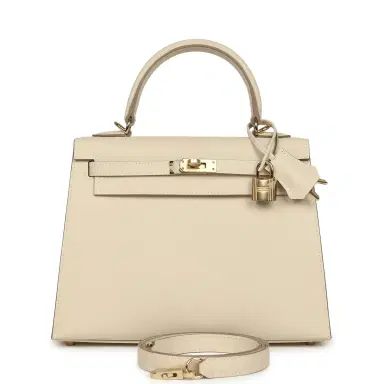 HERMÈS Hermes Kelly Sellier 25 Craie Epsom Permabrass Hardware | Thumbnail 1 HERMÈS Hermes Kelly Sellier 25 Craie Epsom Permabrass Hardware | Thumbnail 1