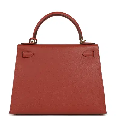 HERMÈS Hermes Kelly Sellier 28 Rouge Venitien Epsom Gold Hardware | Thumbnail 4