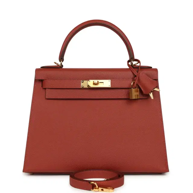hermes Hermes Kelly Sellier 28 Rouge Venitien Epsom Gold Hardware