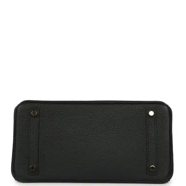 HERMÈS Pre-owned Hermes Birkin 30 Black Togo Permabrass Hardware | Thumbnail 6