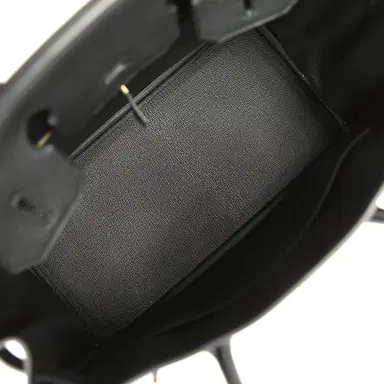 HERMÈS Pre-owned Hermes Birkin 30 Black Togo Permabrass Hardware | Thumbnail 8