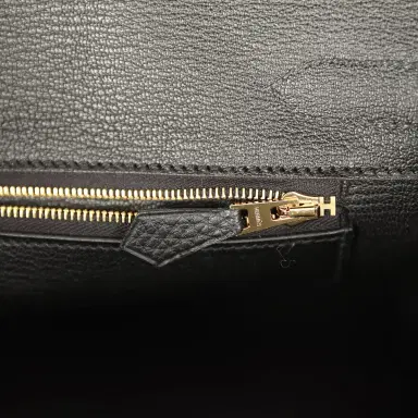 HERMÈS Pre-owned Hermes Birkin 30 Black Togo Permabrass Hardware | Thumbnail 9
