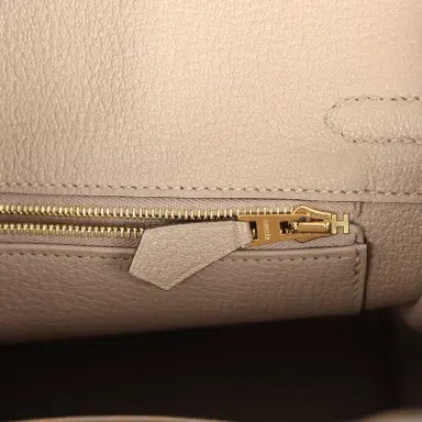 HERMÈS Pre-owned Hermes Special Order (HSS) Birkin 25 Beton and Gris Asphalt Togo Rose Gold Hardware | Thumbnail 9 HERMÈS Pre-owned Hermes Special Order (HSS) Birkin 25 Beton and Gris Asphalt Togo Rose Gold Hardware | Thumbnail 9