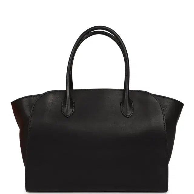 The Row The Row Marlo 12 Tote Bag Black Saddle Silver Hardware