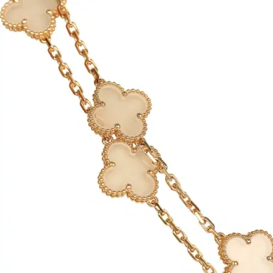 Van Cleef & Arpels Van Cleef & Arpels Vintage Alhambra Clear Rock Candy Crystal 20 Motif Necklace 18K Yellow | Thumbnail 3 Van Cleef & Arpels Van Cleef & Arpels Vintage Alhambra Clear Rock Candy Crystal 20 Motif Necklace 18K Yellow | Thumbnail 3