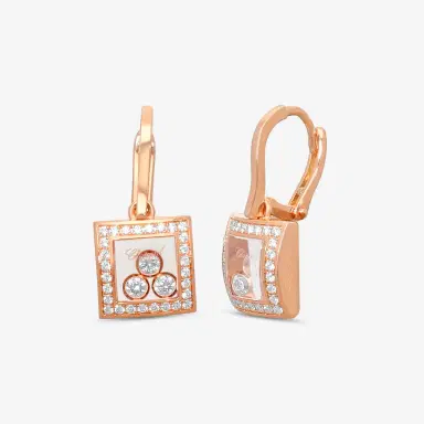 Chopard Chopard Happy Diamonds 18K Rose Gold Diamond Drop Earrings by The Solist | Thumbnail 2