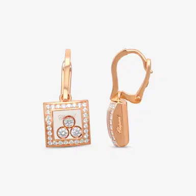 Chopard Chopard Happy Diamonds 18K Rose Gold Diamond Drop Earrings by The Solist | Thumbnail 3