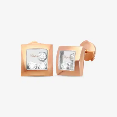 Chopard Chopard Happy Diamonds 18K Rose Gold Diamond Stud Earrings by The Solist | Thumbnail 2