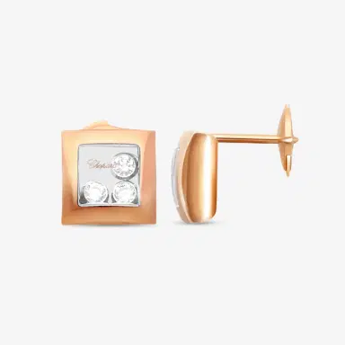 Chopard Chopard Happy Diamonds 18K Rose Gold Diamond Stud Earrings by The Solist | Thumbnail 3