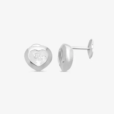 Chopard Chopard Happy Diamonds 18K White Gold Diamond Stud Earrings by The Solist | Thumbnail 2