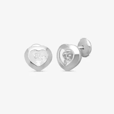 Chopard Chopard Happy Diamonds 18K White Gold Diamond Stud Earrings by The Solist | Thumbnail 3