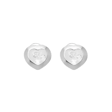 Chopard Chopard Happy Diamonds 18K White Gold Diamond Stud Earrings by The Solist | Thumbnail 1