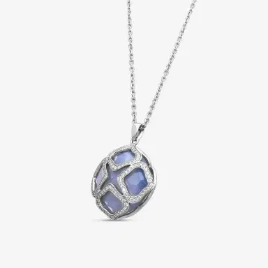 Chopard Chopard Imperiale 18K White Gold Diamond & Chalcedony Pendant Necklace by The Solist | Thumbnail 2