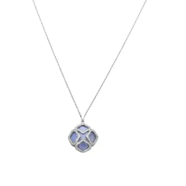 Chopard Chopard Imperiale 18K White Gold Diamond & Chalcedony Pendant Necklace by The Solist | Thumbnail 1