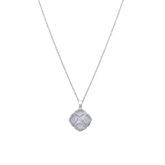 Chopard Chopard Imperiale 18K White Gold Diamond & Chalcedony Pendant Necklace by The Solist