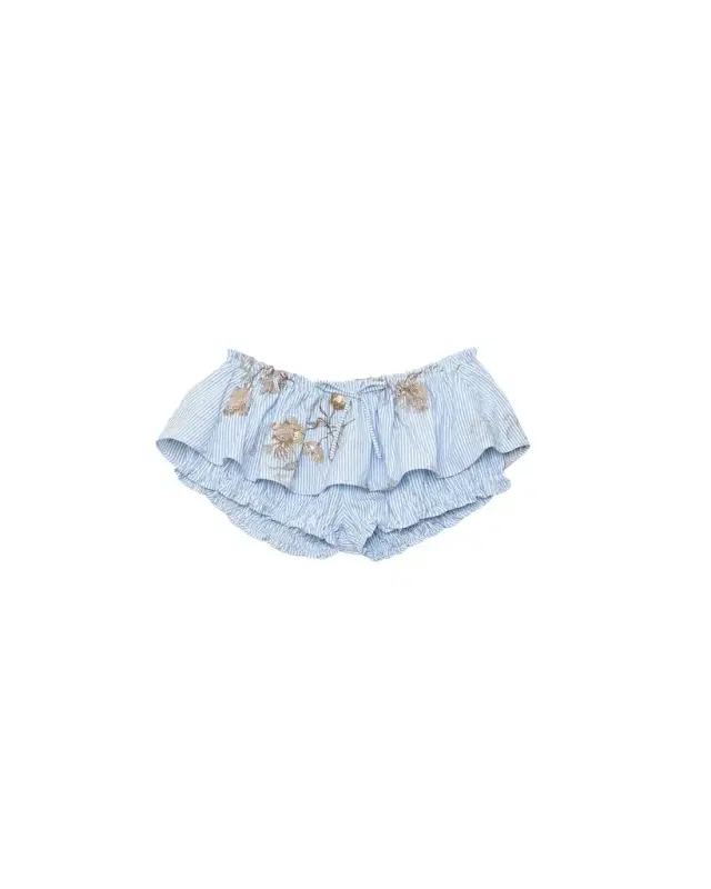 Aknvas The Aja bloomer skirt in embroidered poplin