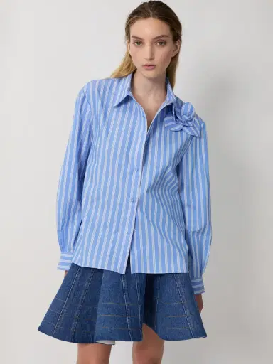 Aknvas The Flor shirt in blue stripe | Thumbnail 3 Aknvas The Flor shirt in blue stripe | Thumbnail 3