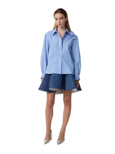 Aknvas The Flor shirt in blue stripe | Thumbnail 1 Aknvas The Flor shirt in blue stripe | Thumbnail 1