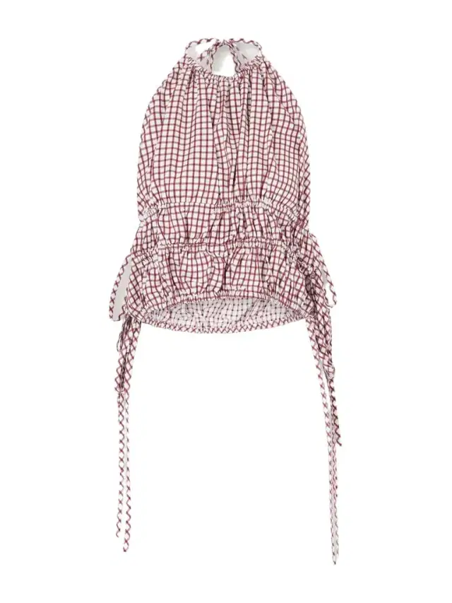 LIBEROWE Lina Checked Cotton Halterneck Top