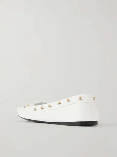 Khaite Milly Embellished Whipstitched Textured-leather Loafers | Thumbnail 3