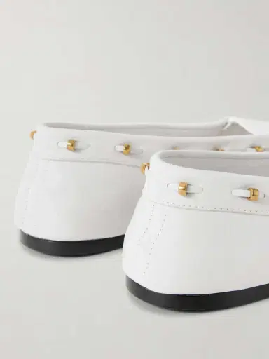 Khaite Milly Embellished Whipstitched Textured-leather Loafers | Thumbnail 5