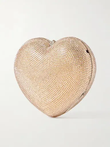Judith Leiber Couture L'amour Petit Coeur Crystal-embellished Gold-tone Clutch | Thumbnail 3 Judith Leiber Couture L'amour Petit Coeur Crystal-embellished Gold-tone Clutch | Thumbnail 3